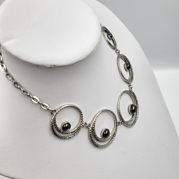 Silver Circular Statement Piece - Picture 3 of 8